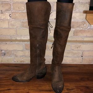 Frye over-the-knee genuine suede boots!